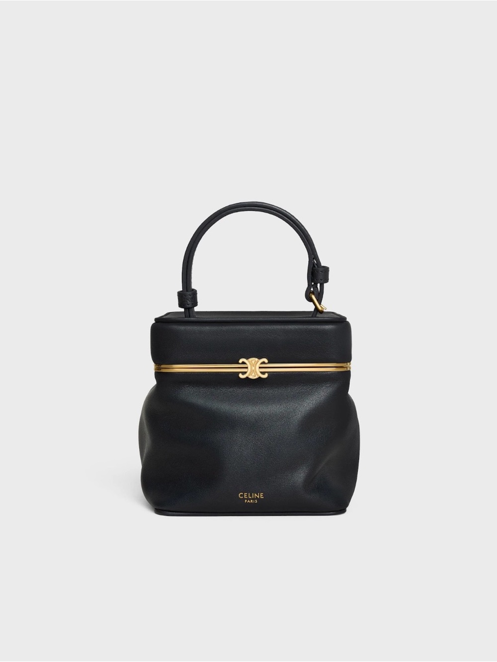 Celine Cube Frame bag in Supple Calfskin Black